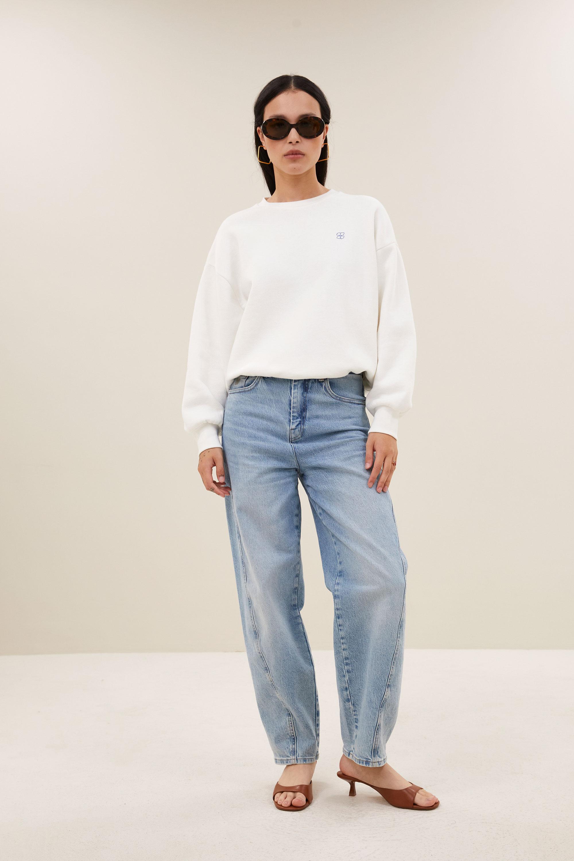 By-Bar Bibi Melange Lucky Everyday Sweater Damen Pullover grau